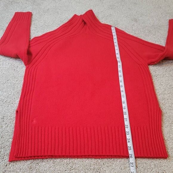 Polo Ralph Lauren Mock Neck Wool Cashmere Blend Red Sweater Size XS - Picture 11 of 11